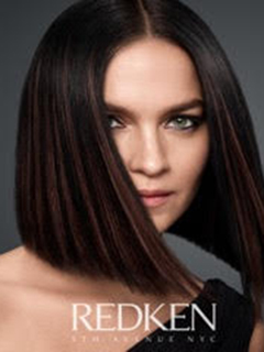 Redken Model with Short dark hair