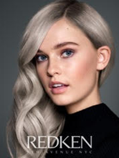 Platinum Blonde Redken model
