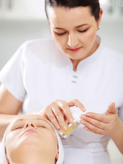 Women getting a facial